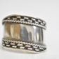 cigar band  Size  8.50 wide thumb  ring sterling silver women