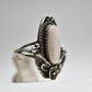 long mop ring mother of pearl Navajo southwest sterling silver women b