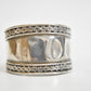 cigar band wide ring sterling silver thumb women men Size  11.25