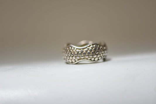 Snake skin Ring thumb Band sterling silver men women Size 7.50