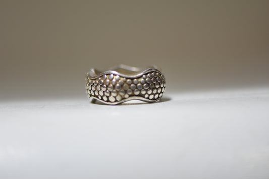 Snake skin Ring thumb Band sterling silver men women Size 7.50