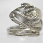 Spoon Ring Stork Baby Shower Vintage Sterling Silver for Size 8.2