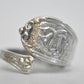 Pisces spoon ring fish February birthday sterling silver  Size 7.75