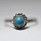turquoise ring stacker pinky band sterling silver women girls a
