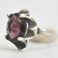 Purple ring vintage cocktail girls women sterling silver Size  7.25