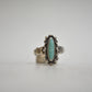 Turquoise ring Navajo girls pinky sterling silver  women  Size  4