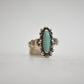 Turquoise ring Navajo girls pinky sterling silver  women  Size  4