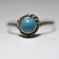 turquoise ring stacker pinky band sterling silver women girls children d