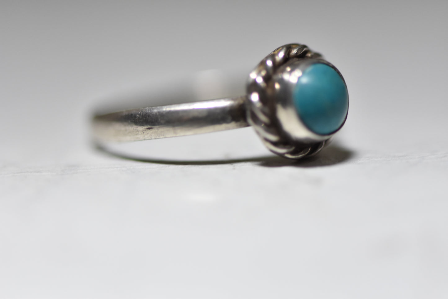 turquoise ring stacker pinky band sterling silver women girls children d