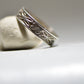 Floral Ring Stacker Pinky Slender Band sterling silver girls women Size 5.75