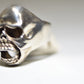 Skull ring size 8.75 vintage sterling silver biker men b