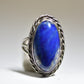 Navajo ring long blue vintage Sterling Silver women