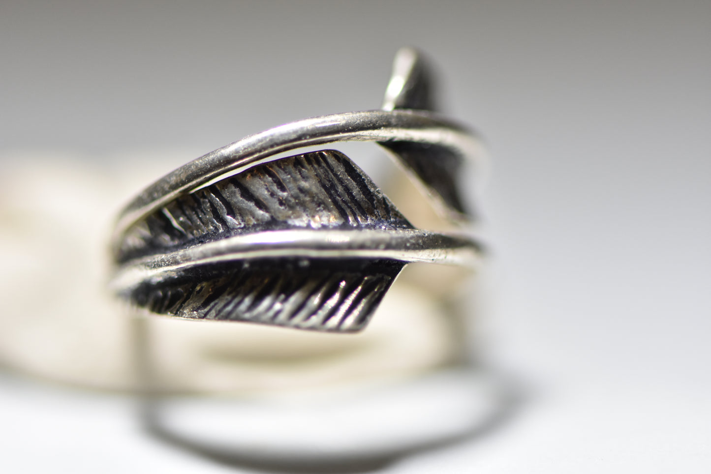Arrow ring Feather band Southwest band sterling silver women girls