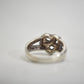 Heart ring marcasites band sterling silver love Size 6.50