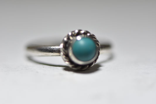 turquoise ring stacker pinky band sterling silver women girls children j
