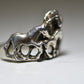Horses Ring horse family band sterling silver women