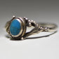 Turquoise ring Navajo pinky sterling silver children women j