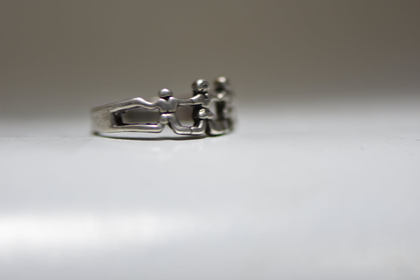 Family Toe Ring Band sterling silver women Size 3