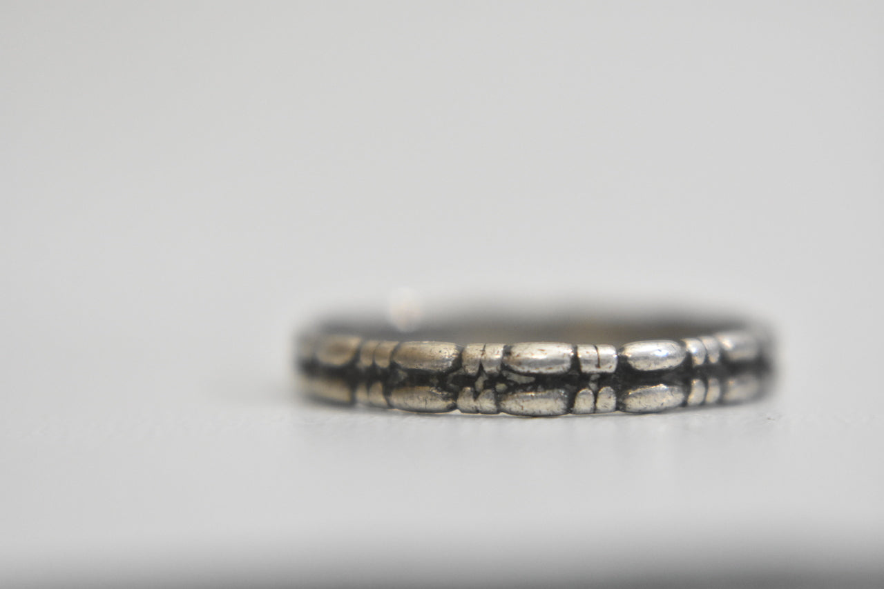 rope ring stacker band slender sterling silver women  Size  6.50