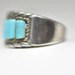 Turquoise ring cobblestone band sterling silver southwest
