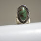 Turquoise Ring sterling silver band women girls Size 4.75