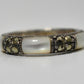 MOP Ring Mother of Pearl Stacker Band Marcasites Size 5.5
