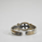 Cross Toe ring vintage sterling silver women   Size 2.25 Adj
