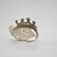 crown toe ring pinky band sterling silver Size  2.5