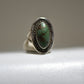 Turquoise Ring sterling silver band women girls Size 4.75