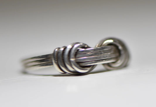 wire wrap ring pinky band sterling silver women girls