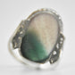 Agate Ring Art Deco sterling silver size 7