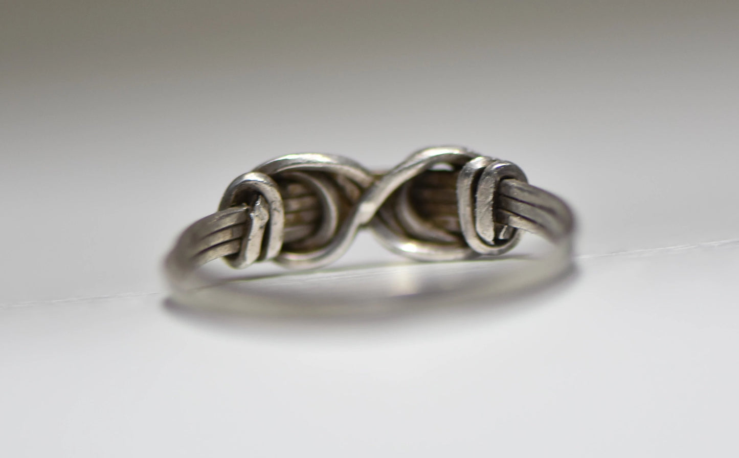 wire wrap ring pinky band sterling silver women girls