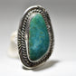 Turquoise ring southwest tribal sterling silver women