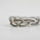 rope ring stacker woven weave band slender sterling silver pinky women Size  5.50