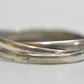 rolling ring three band  sterling silver women   Size   8.50