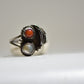 Coral Ring  Size 5.75 Mother of Pearl MOP southwest sterling silver women girls