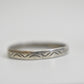 southwest stacker ring abstract mountain design band slender sterling silver women Size  7.25