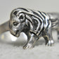 Lion Ring Big Cat Sterling Silver Leo Birthday August Size 6.5