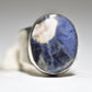 Sodalite ring southwest Mexico pinky band tribal sterling silver women girls