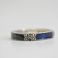 Judith Jack ring marcasites blue band sterling silver stacker Art Deco  size 9