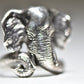 Elephant ring face band sterling silver men women
