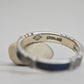 Judith Jack ring marcasites blue band sterling silver stacker Art Deco  size 9