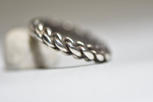 rope ring wedding band sterling silver women men