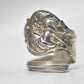 Spoon Ring Daffodil Flower Floral Vintage Sterling Silver Size 6.5