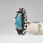Long Navajo ring turquoise sterling silver women