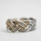 Rope ring  braided band pinky sterling silver women girls  Size 5.25
