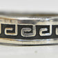 Greek Key ring rope band sterling silver thumb wedding Mexico men size 12.25