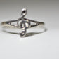 Clef ring size 7.50  musical band sterling silver women girls