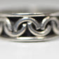 Rope ring chain pinky band sterling silver women girls