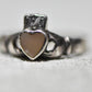 Claddagh ring love friendship MOP mother of pearl sterling silver women girls